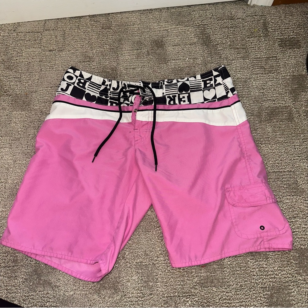 Joe Boxxer Y2K Pink Swim Trunks